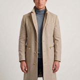 Manteau D’Hiver Ajusté À Col Structuré Pour Hommes