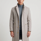 Manteau D’Hiver Ajusté À Col Structuré Pour Hommes