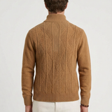 Pull Texturé Demi-Zip Pour Hommes