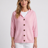 Cardigan En Coton À Boutons Contrastés Pour Femmes