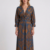 Robe Midi Cache-Cœur Fluide Pour Femmes