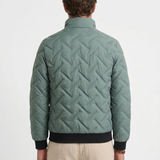 Doudoune Matelassée À Chevrons Et Col Montant Pour Hommes
