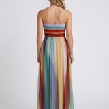 Robe Maxi Légère À Rayures Pour Femmes
