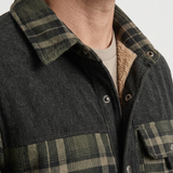 Veste À Carreaux Et Empiècements Contrastants Pour Hommes