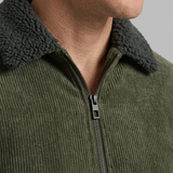 Veste Côtelée Zippée À Col Sherpa Pour Hommes