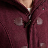 Duffle-Coat Long Doublé Sherpa À Capuche Pour Hommes