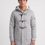 Duffle-Coat Long Doublé Sherpa À Capuche Pour Hommes