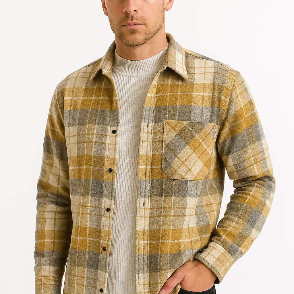 CELVOIR | CHEMISE D’HIVER À CARREAUX POUR HOMME