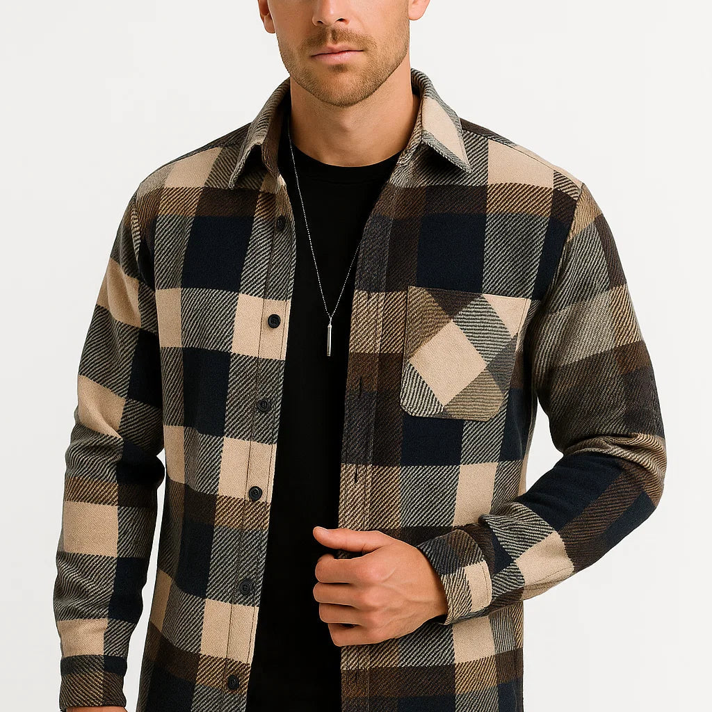 CELVOIR | CHEMISE D’HIVER À CARREAUX POUR HOMME