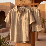 Celvoir | Ensemble Chemise Avec Short À Cordon Pour Hommes