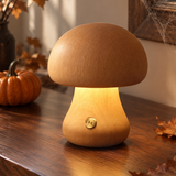 Lampe De Table Champignon En Bois Pour Halloween