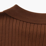 Celvoir | Polo Tricoté À Texture Côtelée Pour Hommes