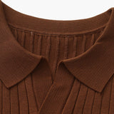 Celvoir | Polo Tricoté À Texture Côtelée Pour Hommes