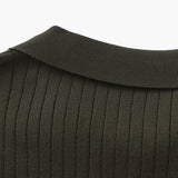 Celvoir | Polo Tricoté À Texture Côtelée Pour Hommes