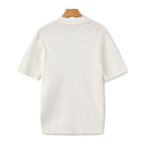 Celvoir | Polo Tricoté À Texture Côtelée Pour Hommes