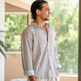 Celvoir | Chemise Rayée Avec Manches Longues Pour Hommes