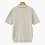Celvoir | Polo Tricoté À Texture Côtelée Pour Hommes