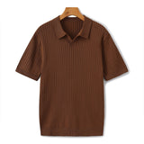Celvoir | Polo Tricoté À Texture Côtelée Pour Hommes
