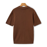 Celvoir | Polo Tricoté À Texture Côtelée Pour Hommes