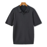 Celvoir | Polo Tricoté À Texture Côtelée Pour Hommes