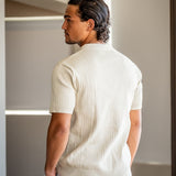 Celvoir | Polo Tricoté À Texture Côtelée Pour Hommes