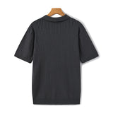 Celvoir | Polo Tricoté À Texture Côtelée Pour Hommes