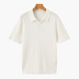 Celvoir | Polo Tricoté À Texture Côtelée Pour Hommes