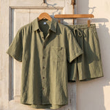 Celvoir | Ensemble Chemise Avec Short À Cordon Pour Hommes