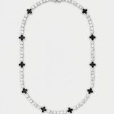 Collier Tennis 5 Mm À Motif Noir