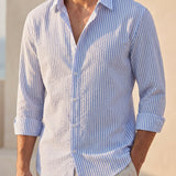 Celvoir | Chemise Texturée Avec Motif Vertical Pour Hommes