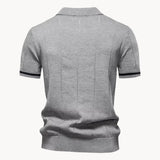 Celvoir | Polo À Col Zippé Avec Texture Verticale Pour Hommes