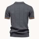 Celvoir | Polo À Col Zippé Avec Texture Verticale Pour Hommes