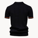 Celvoir | Polo À Col Zippé Avec Texture Verticale Pour Hommes