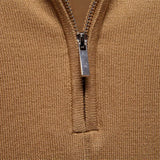 Celvoir | Polo À Col Zippé Avec Texture Verticale Pour Hommes