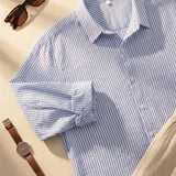 Celvoir | Chemise Texturée Avec Motif Vertical Pour Hommes