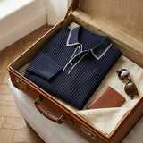 Celvoir | Polo Tricoté Côtelé Avec Col Classique Pour Hommes