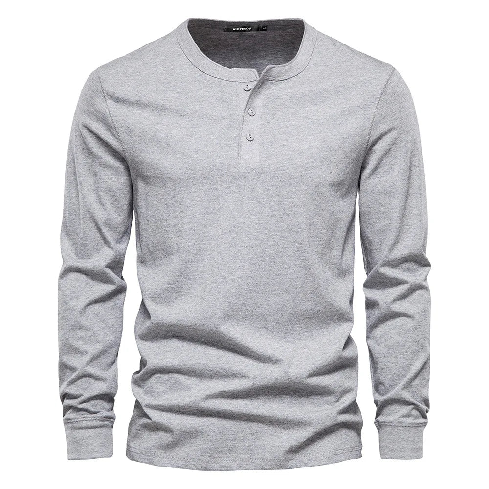 CELVOIR | CHEMISE HENLEY HOMME À MANCHES LONGUES