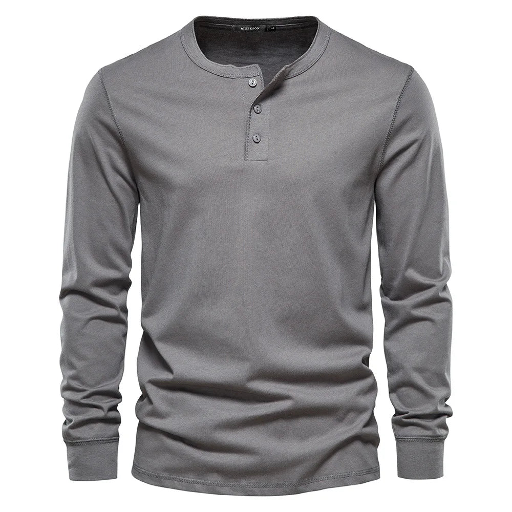 CELVOIR | CHEMISE HENLEY HOMME À MANCHES LONGUES