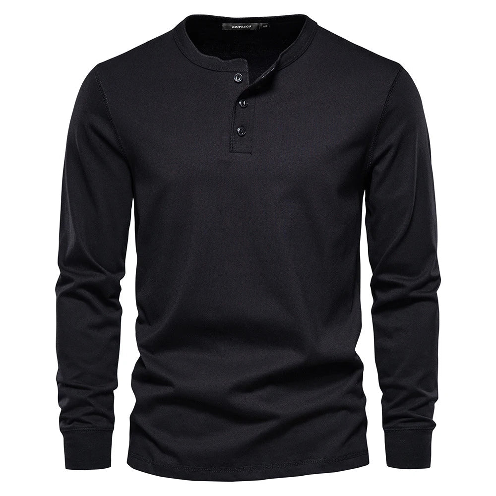 CELVOIR | CHEMISE HENLEY HOMME À MANCHES LONGUES