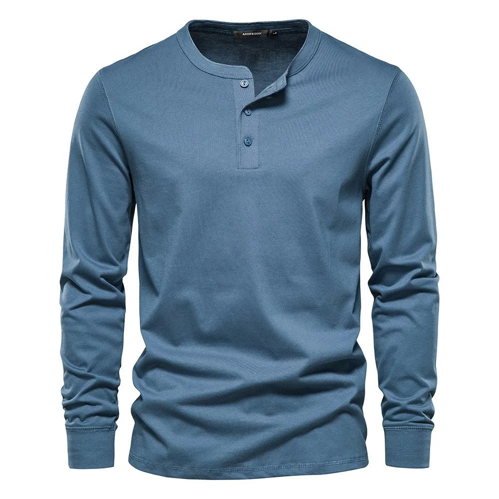 CELVOIR | CHEMISE HENLEY HOMME À MANCHES LONGUES