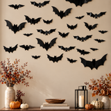 Décorations Murales 3D Chauves-Souris Pour Halloween