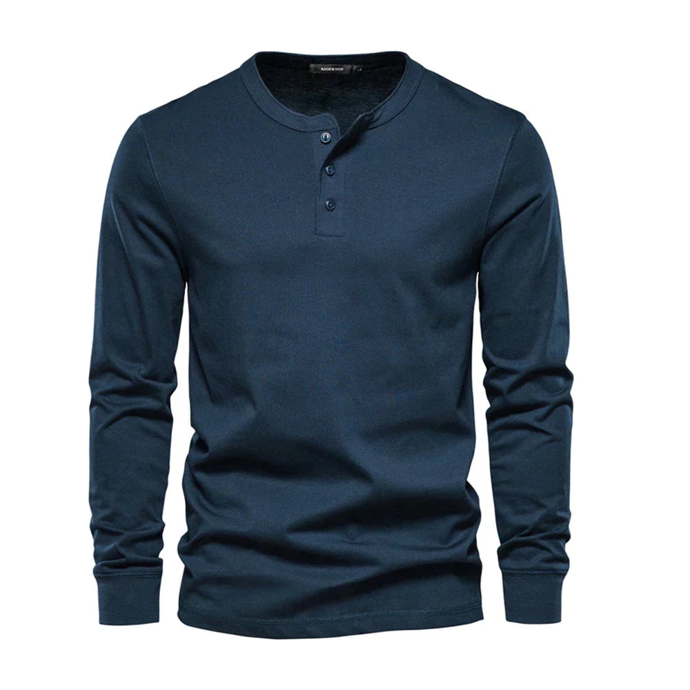 CELVOIR | CHEMISE HENLEY HOMME À MANCHES LONGUES