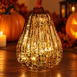 Lampe Citrouille Halloween En Verre Soufflé