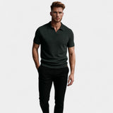 CELVOIR | POLO HOMME COL OUVERT SANS BOUTONS