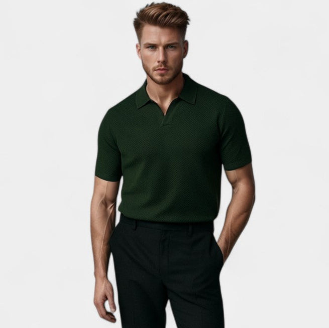 CELVOIR | POLO HOMME COL OUVERT SANS BOUTONS