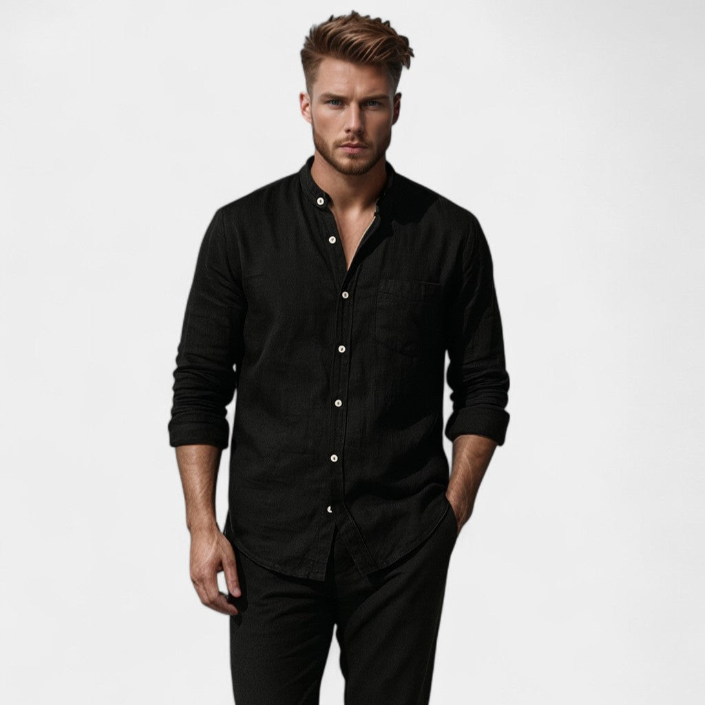 CELVOIR | CHEMISE HOMME COL MONTANT STYLE UTILITY
