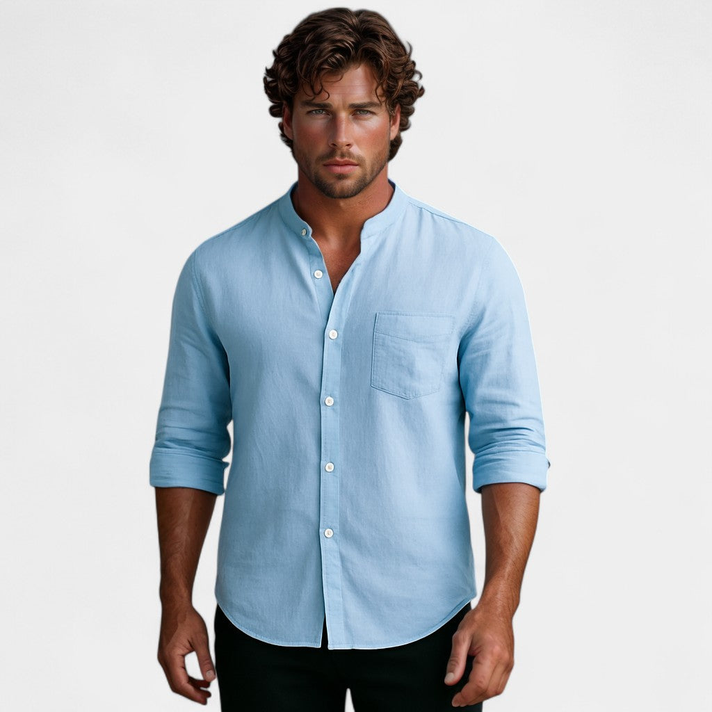 CELVOIR | CHEMISE HOMME COL MONTANT STYLE UTILITY