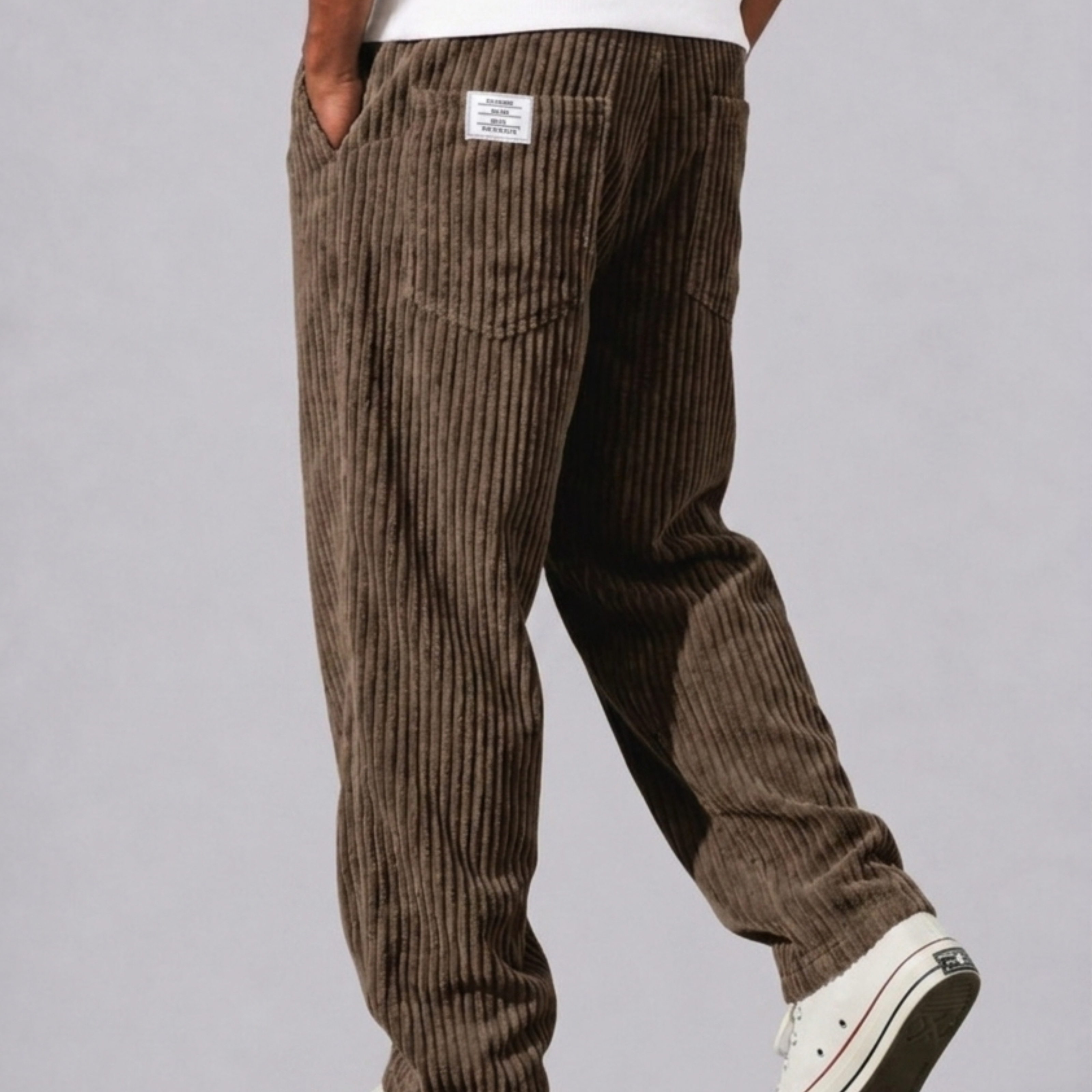 Celvoir | Pantalon En Velours Côtelé Avec Taille Élastique Pour Hommes