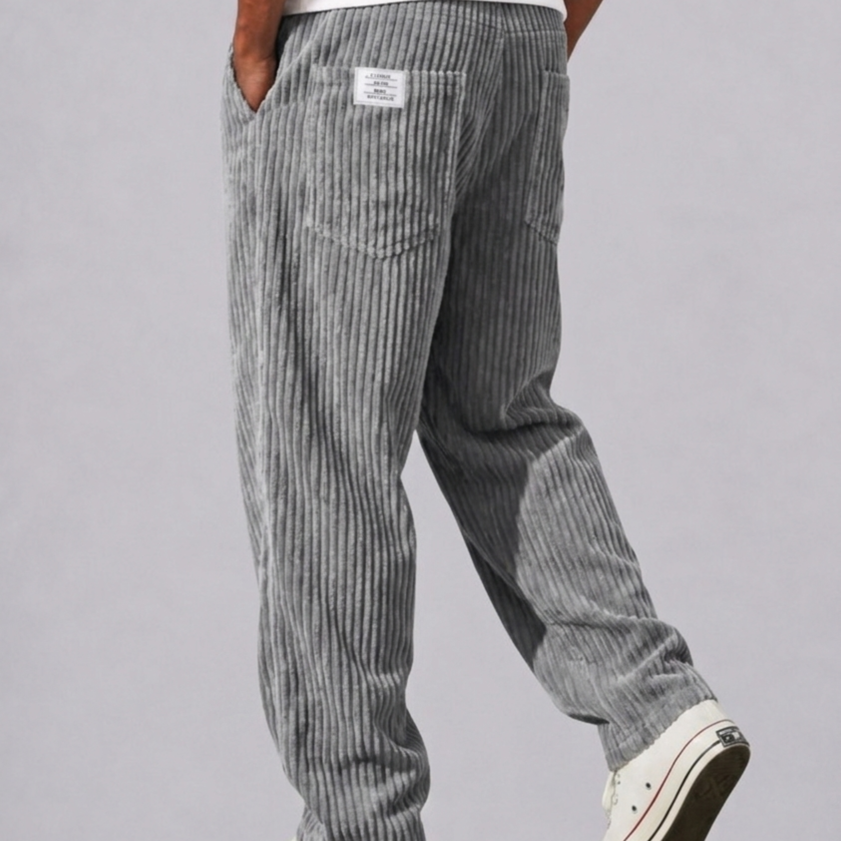 Celvoir | Pantalon En Velours Côtelé Avec Taille Élastique Pour Hommes