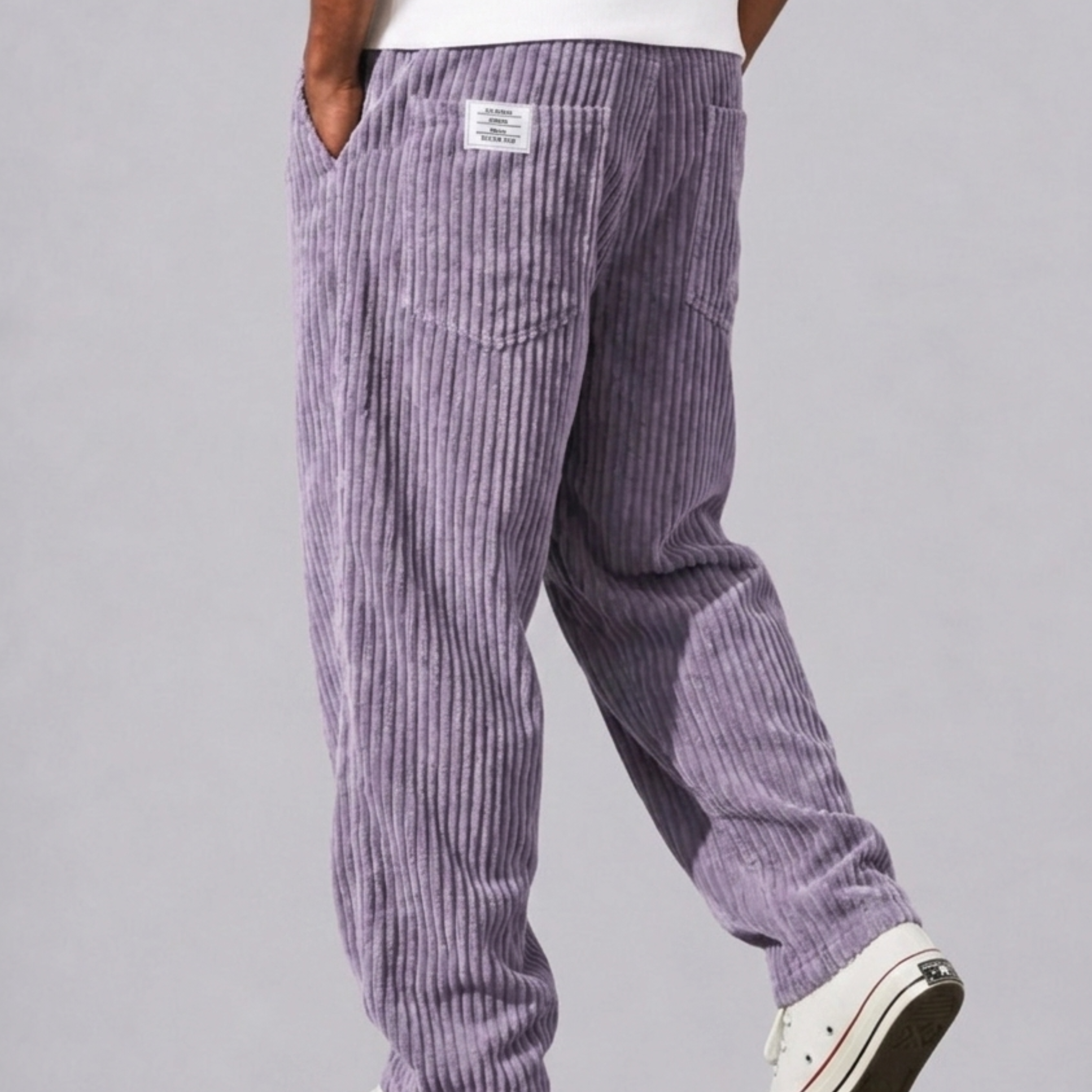 Celvoir | Pantalon En Velours Côtelé Avec Taille Élastique Pour Hommes